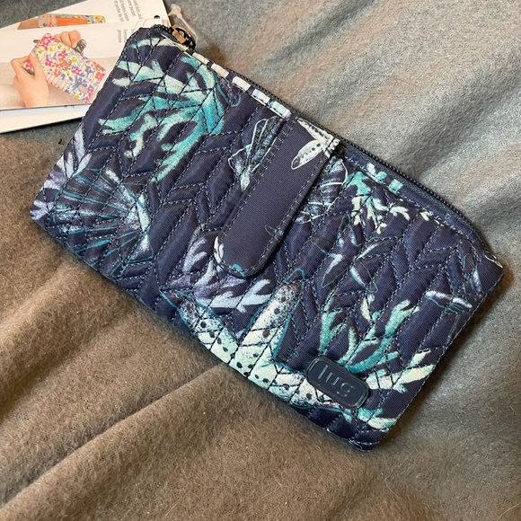 lug Bags Nwt Lug Tram Wallet In Stars Shells Navy Poshmark